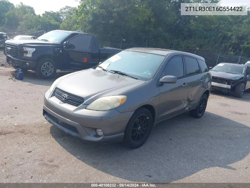 2006 Toyota Corolla Matrix Xr VIN: 2T1LR30E16C554422 Lot: 40108232