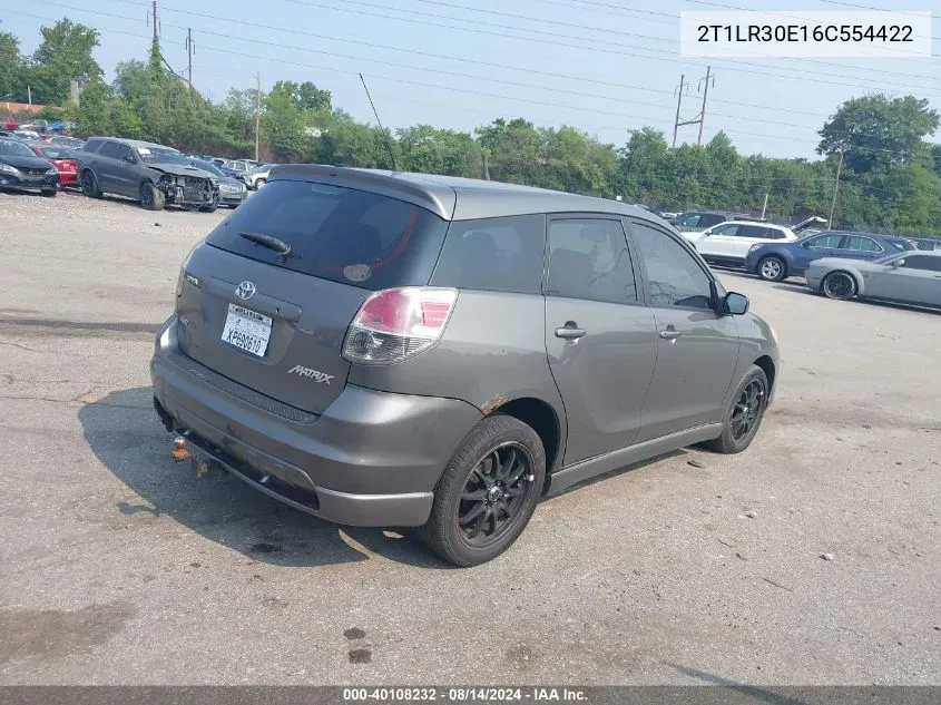 2006 Toyota Corolla Matrix Xr VIN: 2T1LR30E16C554422 Lot: 40108232