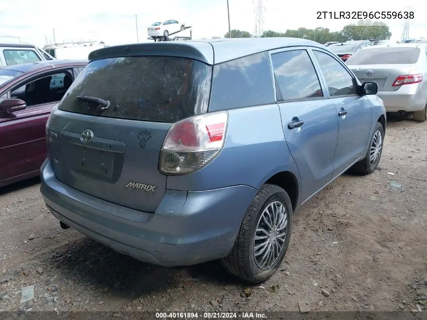 2006 Toyota Matrix VIN: 2T1LR32E96C559638 Lot: 40161894