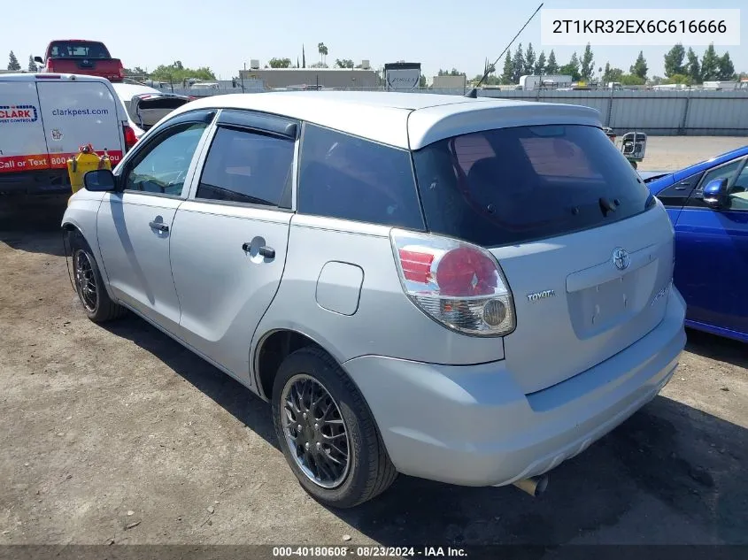 2006 Toyota Matrix VIN: 2T1KR32EX6C616666 Lot: 40180608