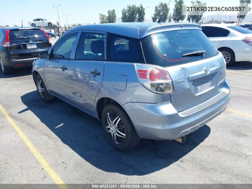 2006 Toyota Matrix VIN: 2T1KR32E36C608537 Lot: 40231281