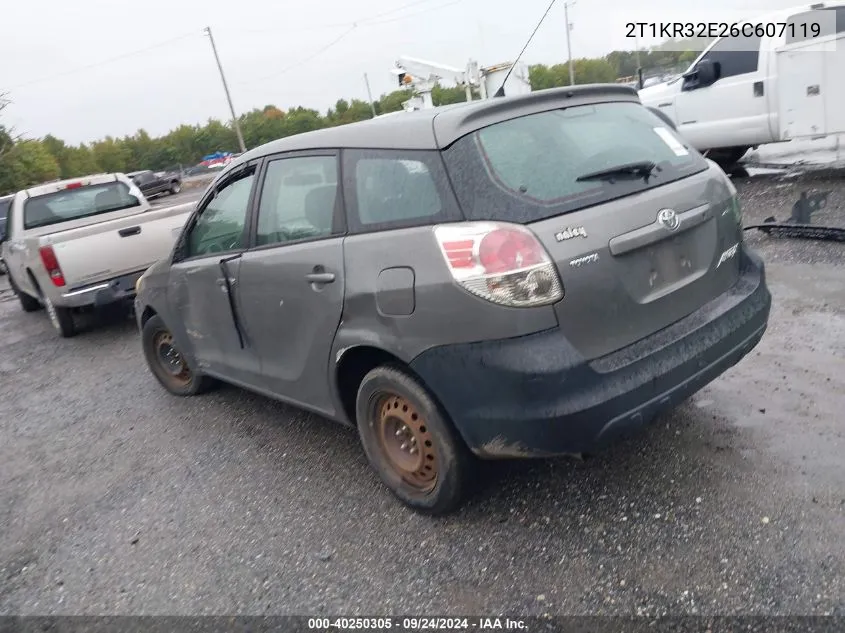 2006 Toyota Matrix VIN: 2T1KR32E26C607119 Lot: 40250305