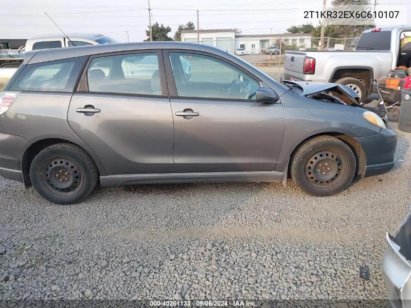 2006 Toyota Matrix Xr VIN: 2T1KR32EX6C610107 Lot: 40261133