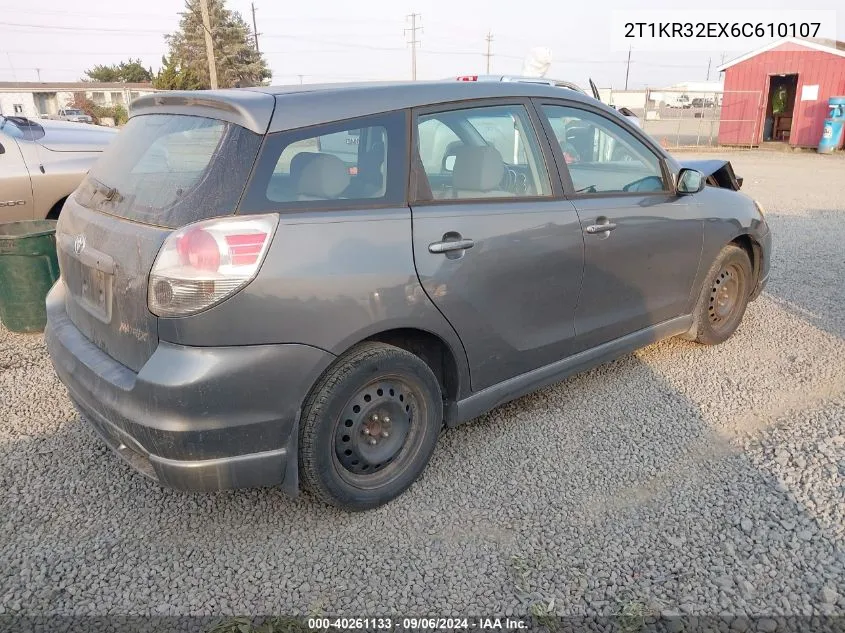 2006 Toyota Matrix Xr VIN: 2T1KR32EX6C610107 Lot: 40261133