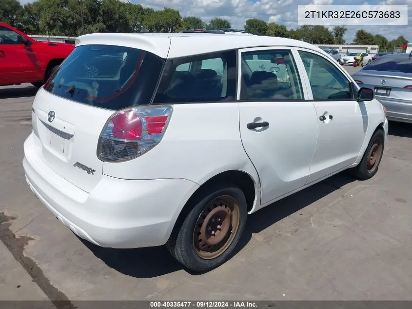 2006 Toyota Matrix VIN: 2T1KR32E26C573683 Lot: 40335477