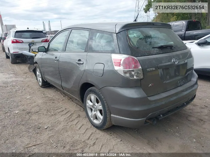 2006 Toyota Matrix Xr VIN: 2T1KR32E76C582654 Lot: 40338819