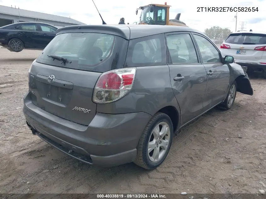 2006 Toyota Matrix Xr VIN: 2T1KR32E76C582654 Lot: 40338819