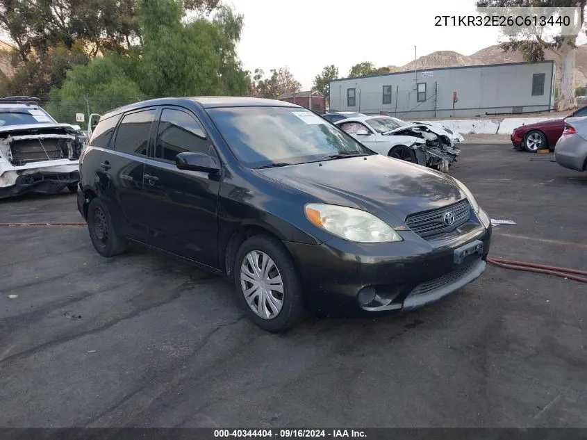 2006 Toyota Matrix VIN: 2T1KR32E26C613440 Lot: 40344404