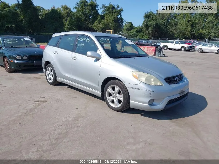 2006 Toyota Matrix Xr VIN: 2T1KR30E96C617438 Lot: 40345818