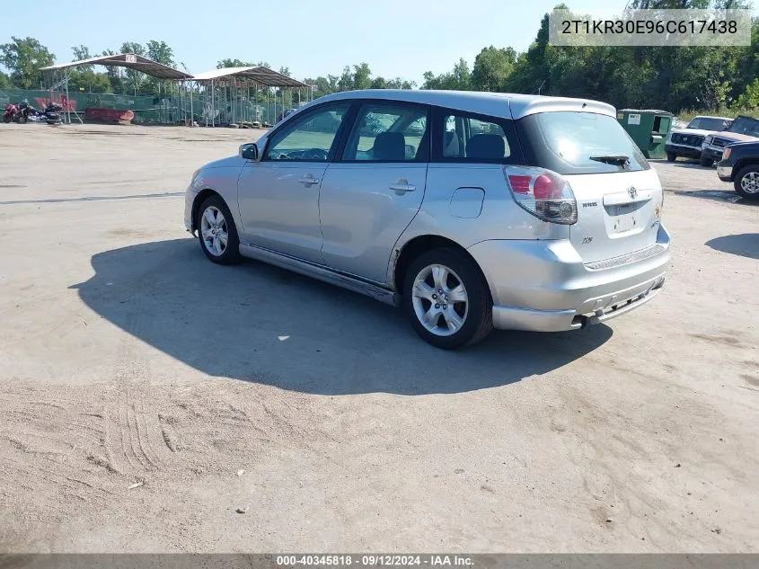 2006 Toyota Matrix Xr VIN: 2T1KR30E96C617438 Lot: 40345818