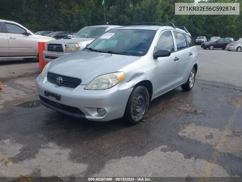 2006 Toyota Matrix VIN: 2T1KR32E56C592874 Lot: 40367498