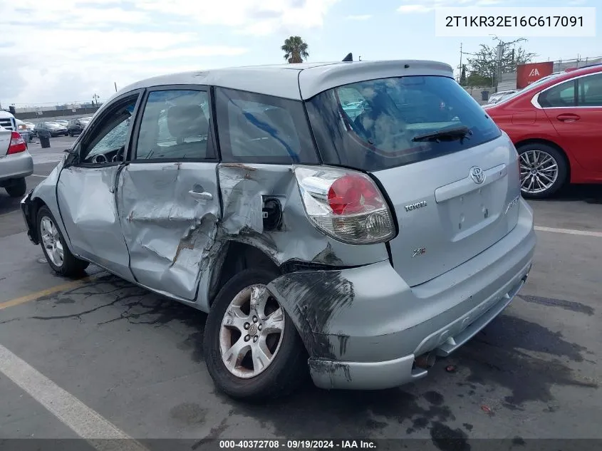 2006 Toyota Matrix Xr VIN: 2T1KR32E16C617091 Lot: 40372708