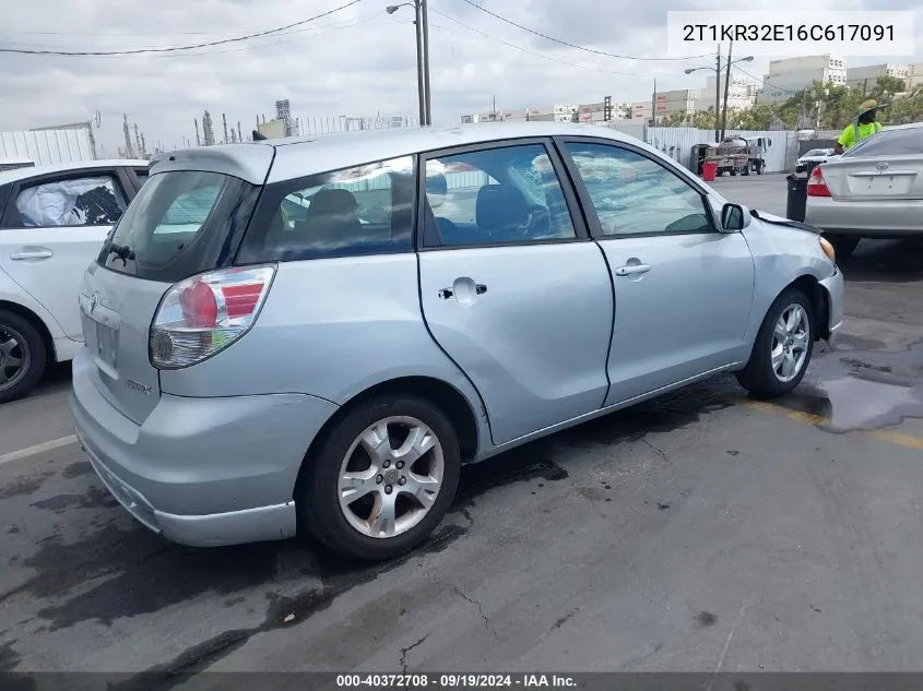 2006 Toyota Matrix Xr VIN: 2T1KR32E16C617091 Lot: 40372708