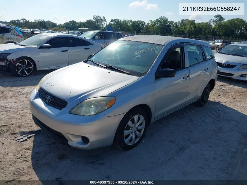 2006 Toyota Matrix Xr VIN: 2T1KR32E66C558247 Lot: 40397953