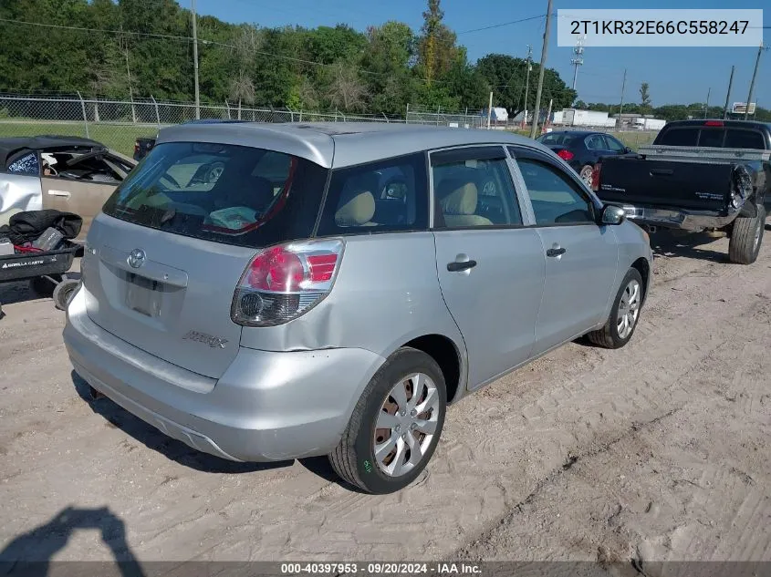 2006 Toyota Matrix Xr VIN: 2T1KR32E66C558247 Lot: 40397953