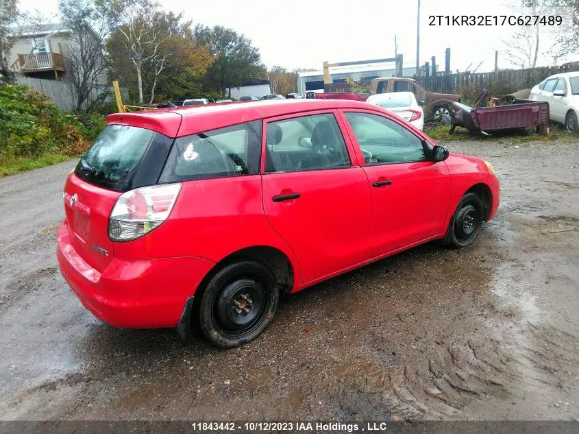 2007 Toyota Matrix Wagon VIN: 2T1KR32E17C627489 Lot: 11843442X