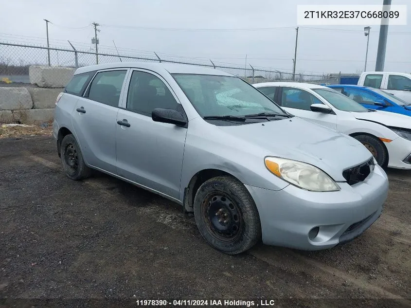 2007 Toyota Matrix Wagon VIN: 2T1KR32E37C668089 Lot: 11978390