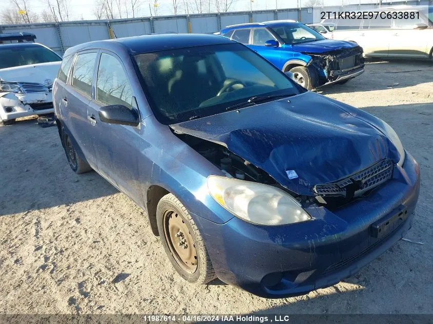 2007 Toyota Matrix Wagon VIN: 2T1KR32E97C633881 Lot: 11987614