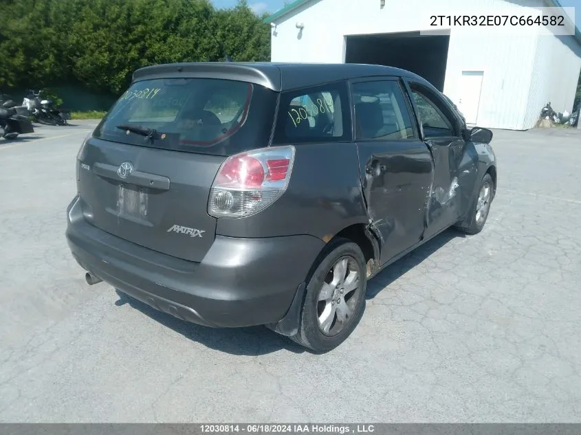 2007 Toyota Corolla Matrix Xr VIN: 2T1KR32E07C664582 Lot: 12030814