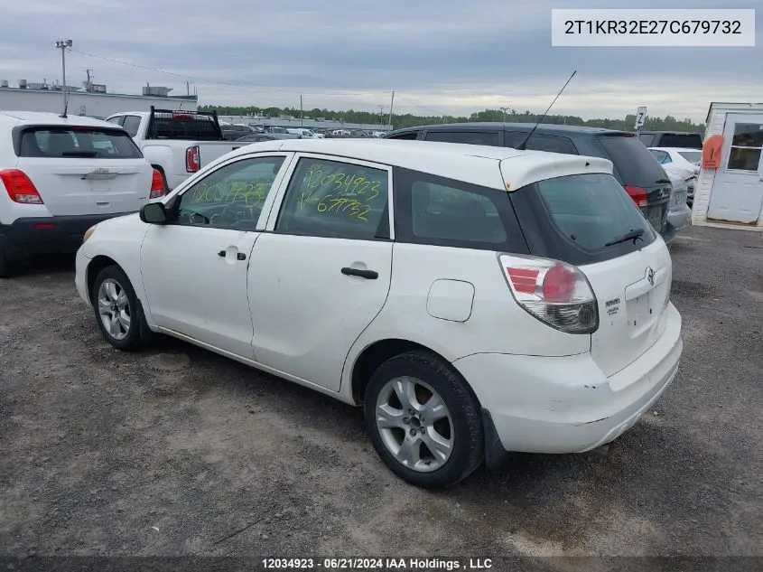 2007 Toyota Matrix Xr VIN: 2T1KR32E27C679732 Lot: 12034923