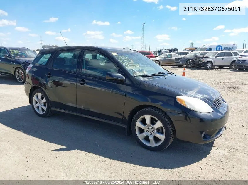 2007 Toyota Matrix Xr VIN: 2T1KR32E37C675091 Lot: 12036219