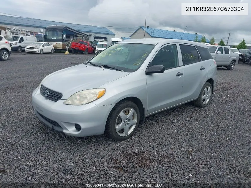 2007 Toyota Matrix Xr VIN: 2T1KR32E67C673304 Lot: 12036343