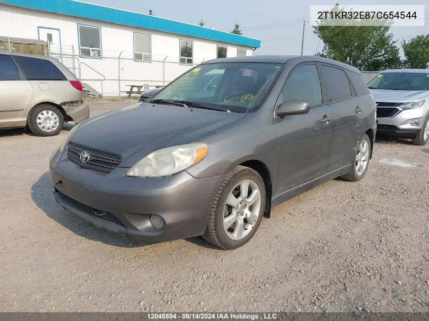 2007 Toyota Corolla Matrix Xr VIN: 2T1KR32E87C654544 Lot: 12045594