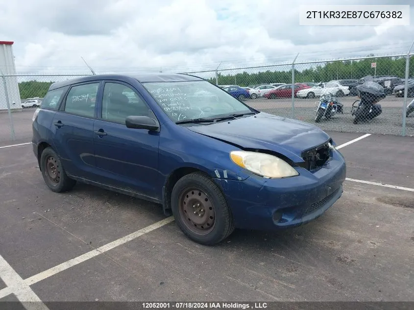 2007 Toyota Corolla Matrix Xr VIN: 2T1KR32E87C676382 Lot: 12052001