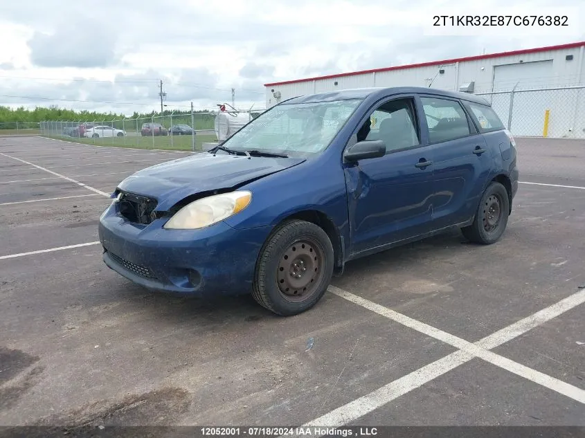 2007 Toyota Corolla Matrix Xr VIN: 2T1KR32E87C676382 Lot: 12052001