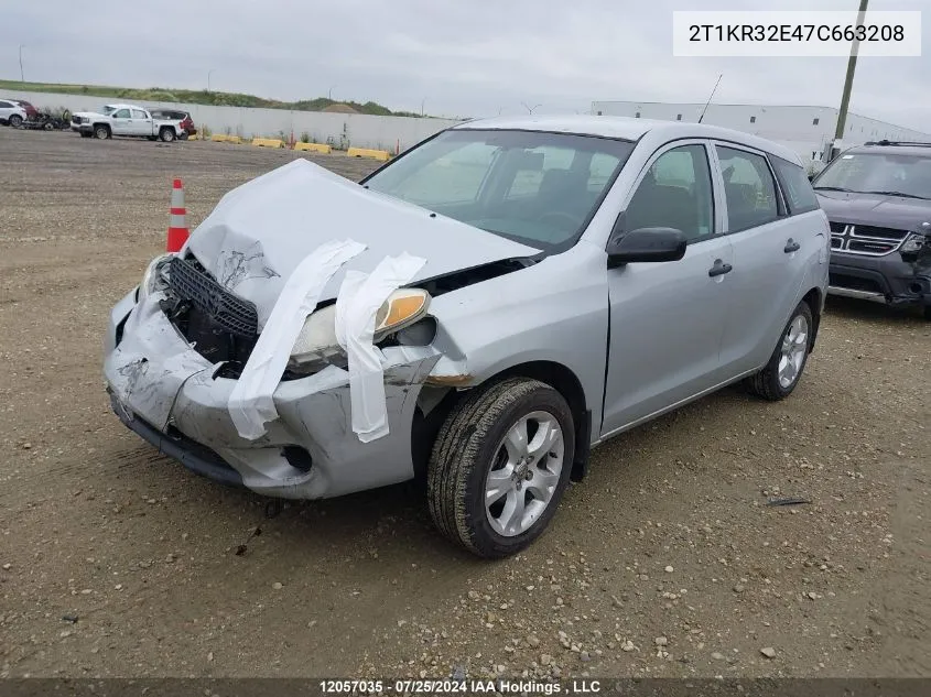 2007 Toyota Matrix VIN: 2T1KR32E47C663208 Lot: 12057035