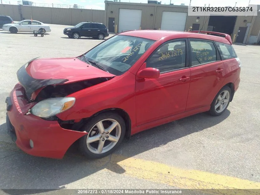 2007 Toyota Matrix Trd Special Edition VIN: 2T1KR32E07C635874 Lot: 20167273