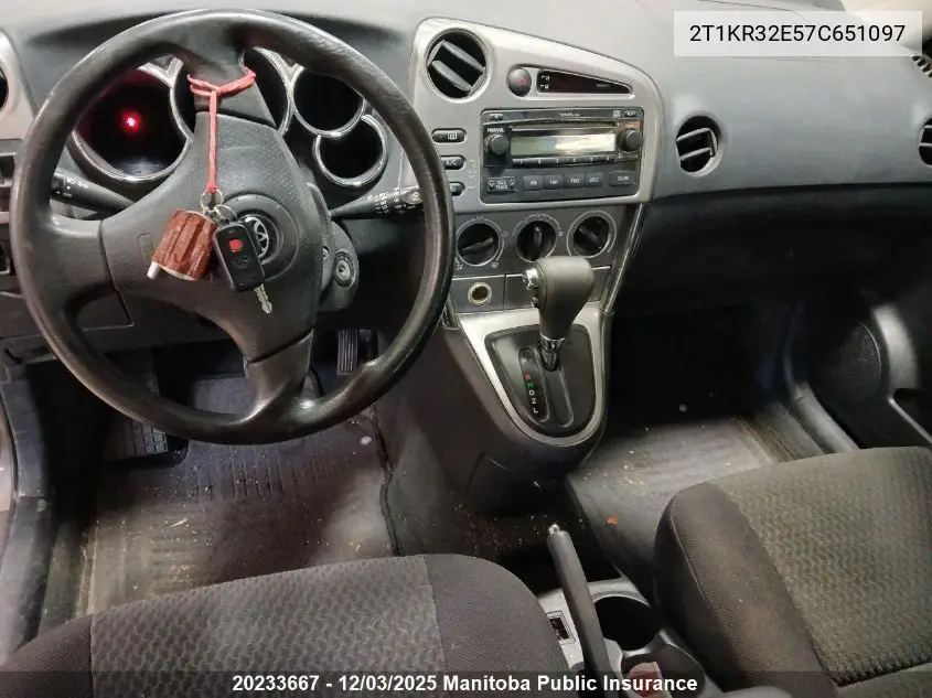 2T1KR32E57C651097 2007 Toyota Matrix