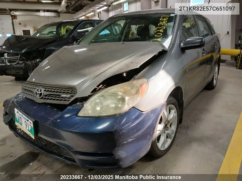 2T1KR32E57C651097 2007 Toyota Matrix