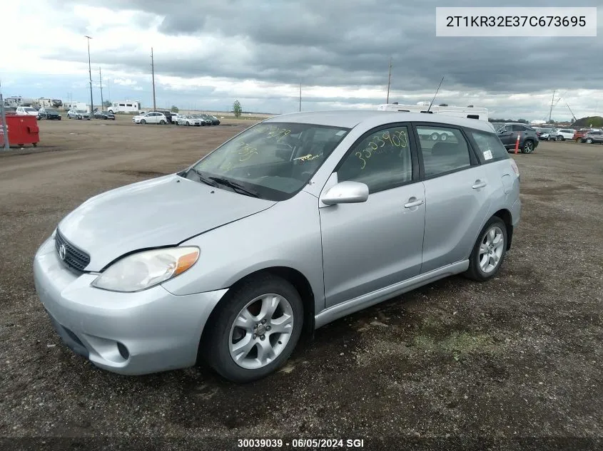 2007 Toyota Corolla Matrix Xr VIN: 2T1KR32E37C673695 Lot: 30039039