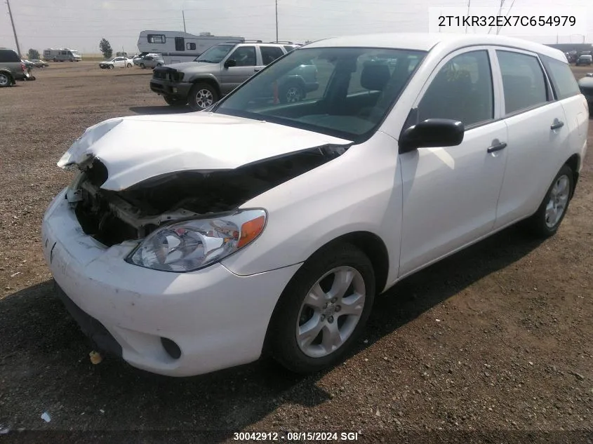 2007 Toyota Corolla Matrix Xr VIN: 2T1KR32EX7C654979 Lot: 30042912