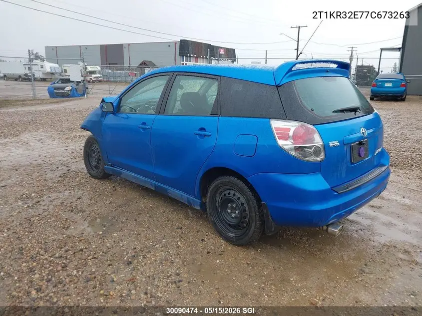 2007 Toyota Matrix VIN: 2T1KR32E77C673263 Lot: 30090474