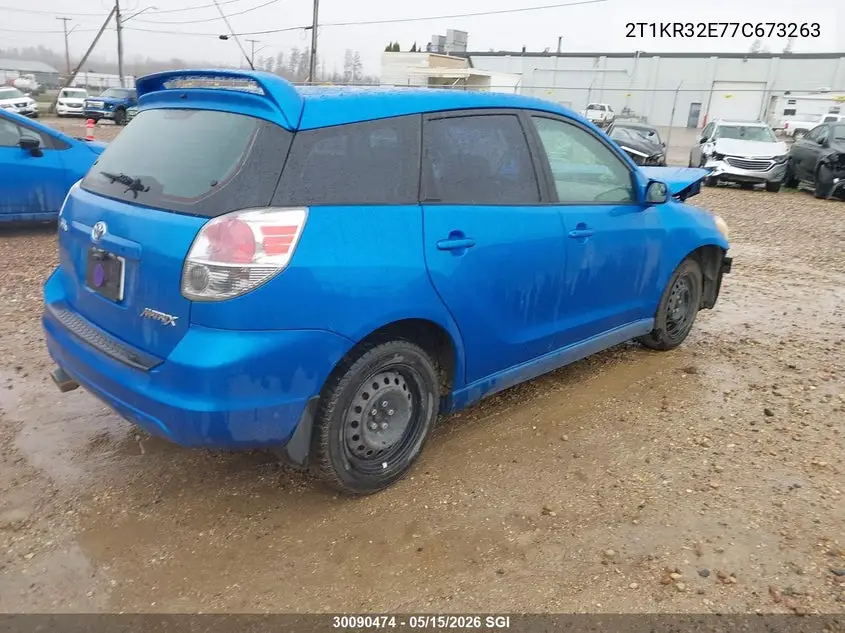 2007 Toyota Matrix VIN: 2T1KR32E77C673263 Lot: 30090474