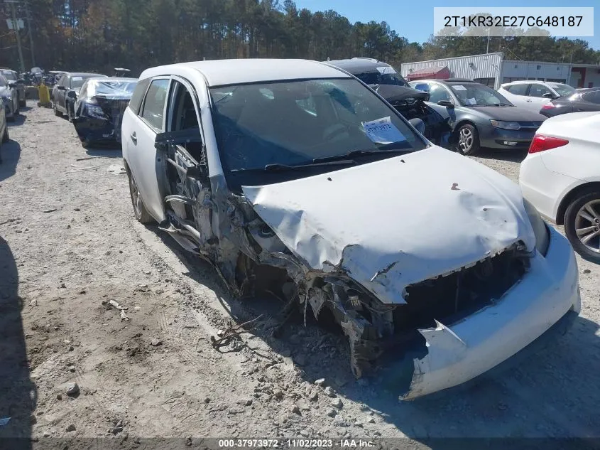 2T1KR32E27C648187 2007 Toyota Matrix Std/Xr