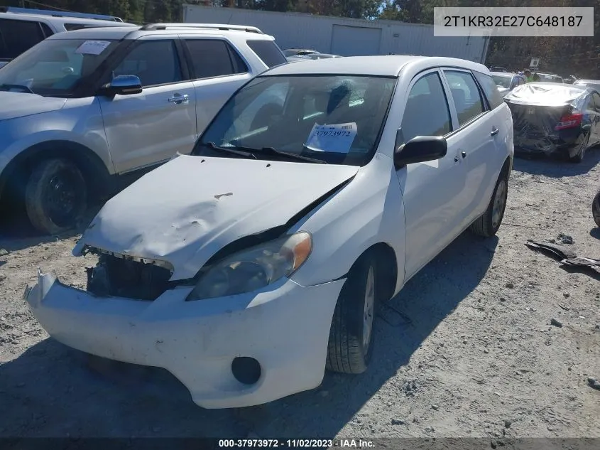 2T1KR32E27C648187 2007 Toyota Matrix Std/Xr