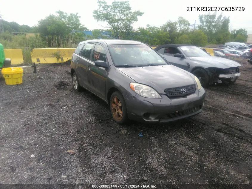 2007 Toyota Matrix VIN: 2T1KR32E27C635729 Lot: 39389144