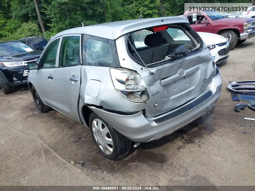 2007 Toyota Matrix VIN: 2T1KR32E47C653312 Lot: 39490891