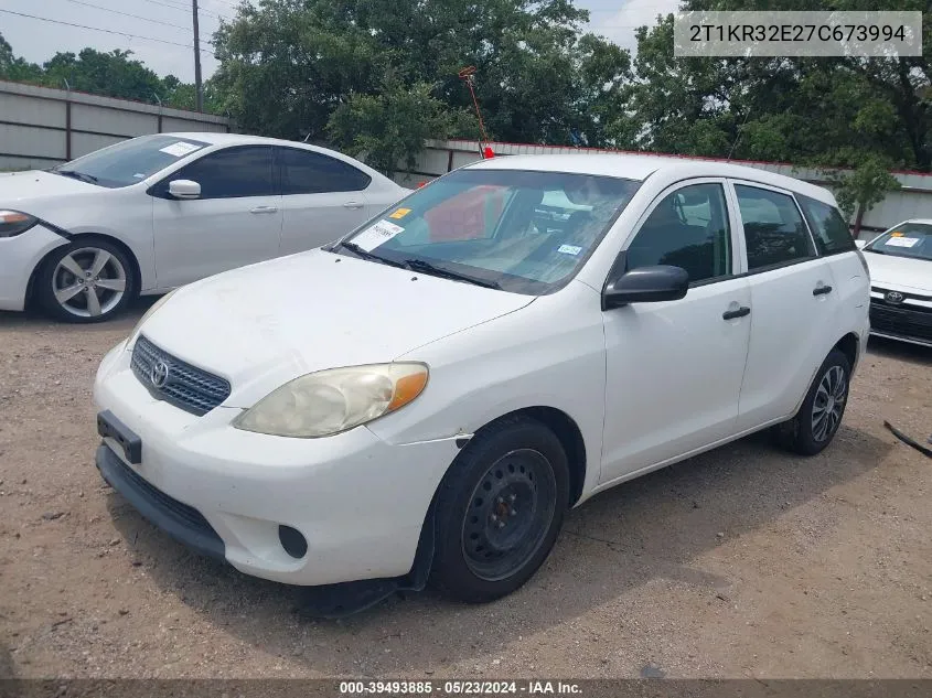 2007 Toyota Matrix VIN: 2T1KR32E27C673994 Lot: 39493885