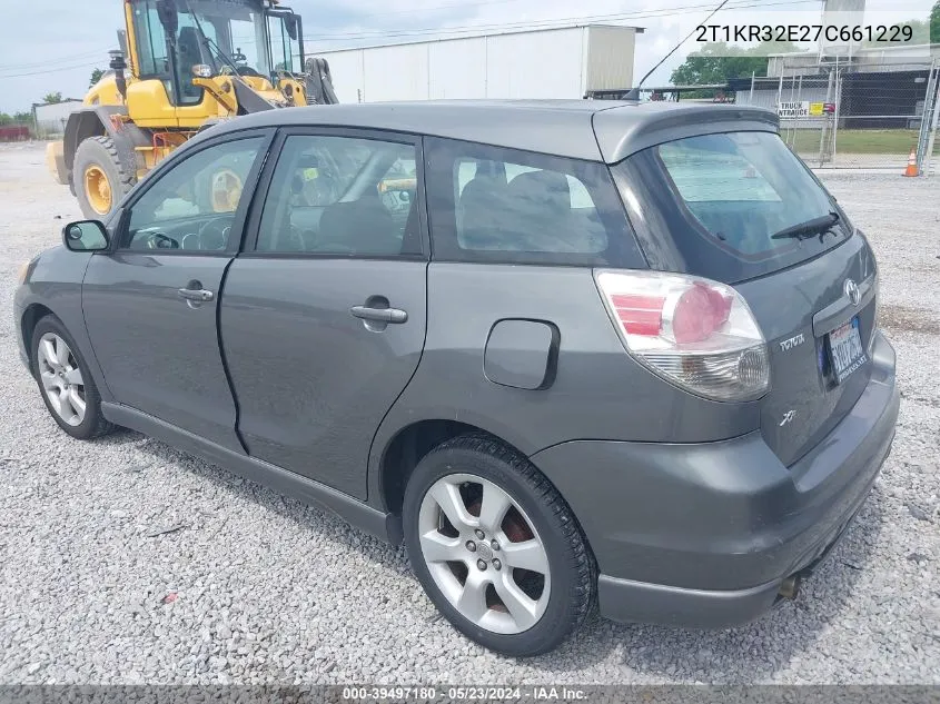 2007 Toyota Matrix Xr VIN: 2T1KR32E27C661229 Lot: 39497180