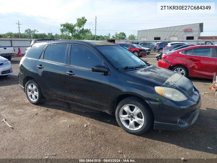 2007 Toyota Matrix Xr VIN: 2T1KR30E27C684349 Lot: 39541510