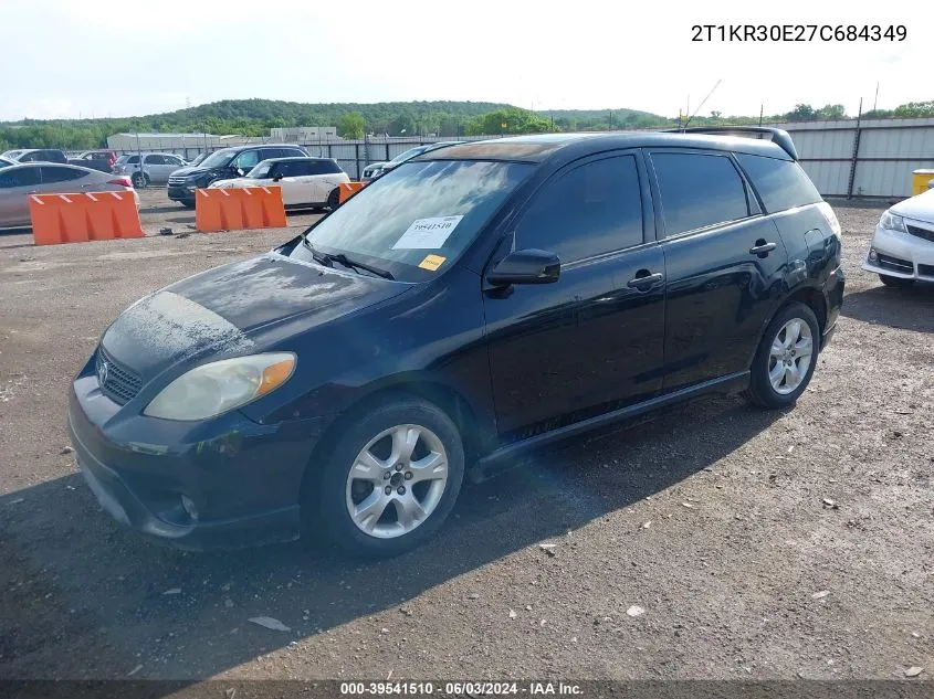 2007 Toyota Matrix Xr VIN: 2T1KR30E27C684349 Lot: 39541510