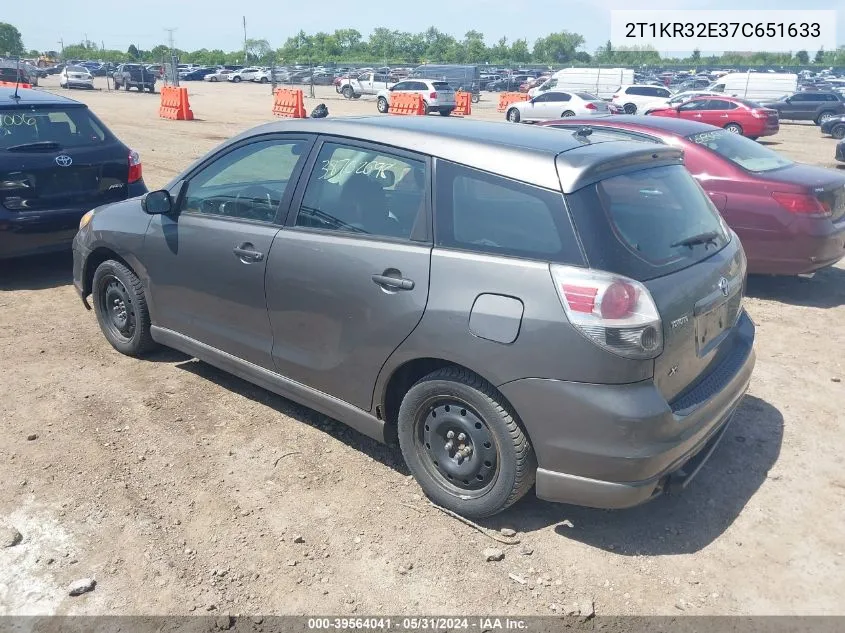 2T1KR32E37C651633 2007 Toyota Matrix Xr