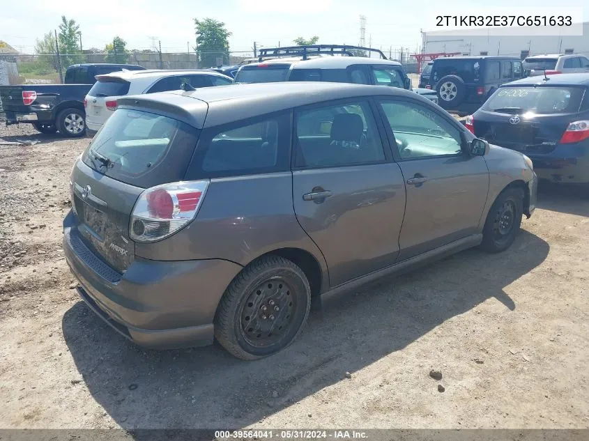 2T1KR32E37C651633 2007 Toyota Matrix Xr