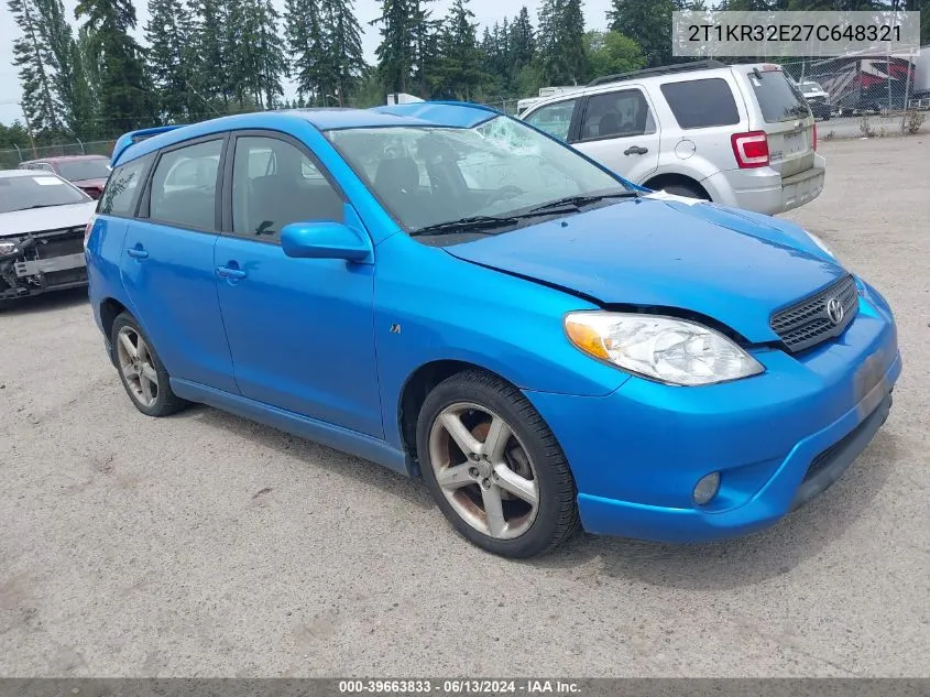 2T1KR32E27C648321 2007 Toyota Matrix Xr