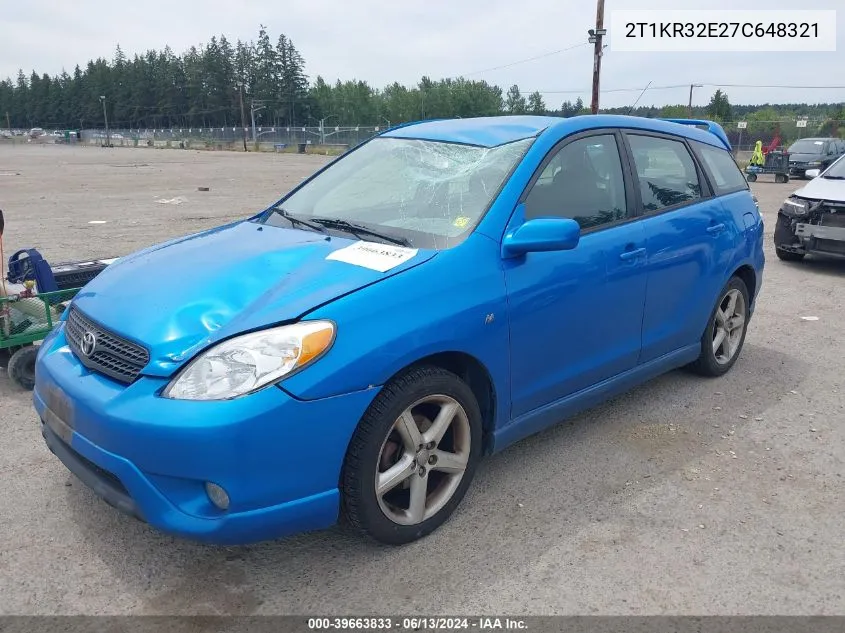 2T1KR32E27C648321 2007 Toyota Matrix Xr