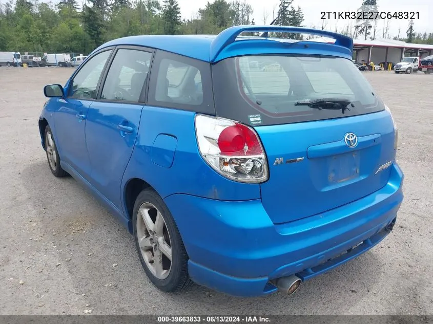 2T1KR32E27C648321 2007 Toyota Matrix Xr